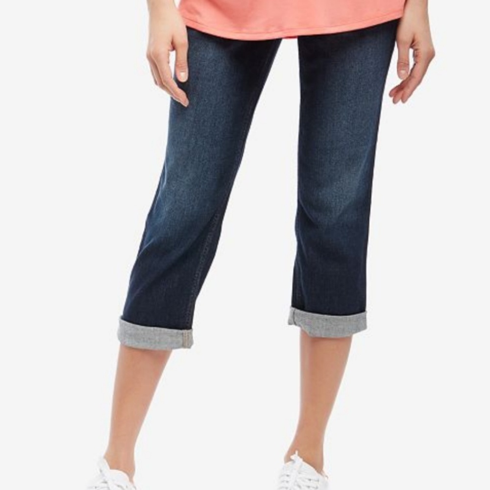 5/$25 Closeout!-Motherhood cropped maternity jeans